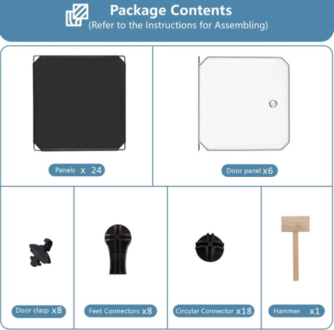 AWTATOS ORGANIZER MODUŁOWY regał do przechowywania 6-częściowy 6x30/30/30cm