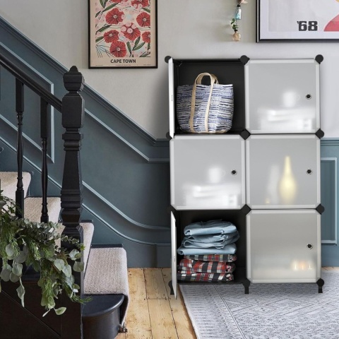 AWTATOS ORGANIZER MODUŁOWY regał do przechowywania 6-częściowy 6x30/30/30cm