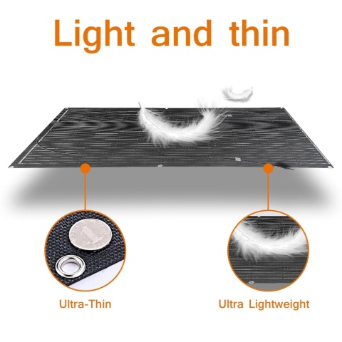 Aysolar 100 Watt 12 Volt Elastyczny Panel Słoneczny ETFE Monokrystaliczny