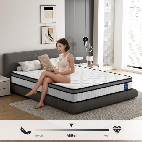 BedStory Materac 160 x 200 cm, materac sprężynowy H3, wysokość 20 cm