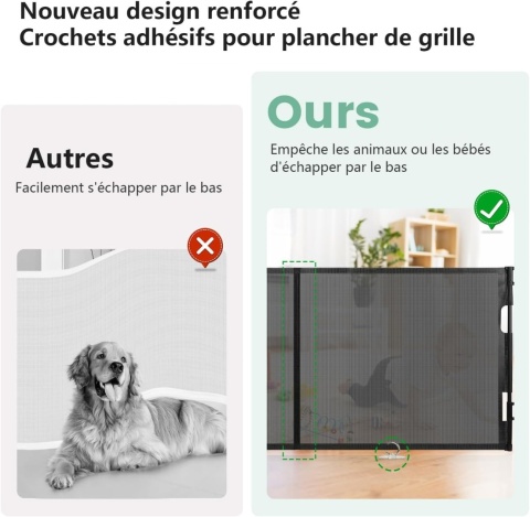 Bramka ochronna na schody, przegroda 300cm wysokość 84cm