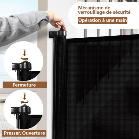 Bramka ochronna na schody, przegroda 300cm wysokość 84cm