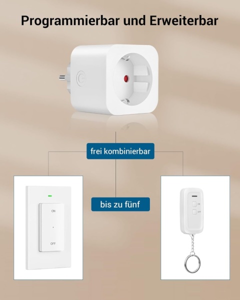DEWENWILS Gniazda radiowe z pilotem zdalnego sterowania, 16 A, 3680 W