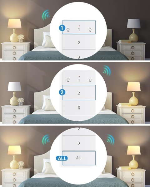 DEWENWILS Gniazda radiowe z pilotem zdalnego sterowania, 16 A, 3680 W