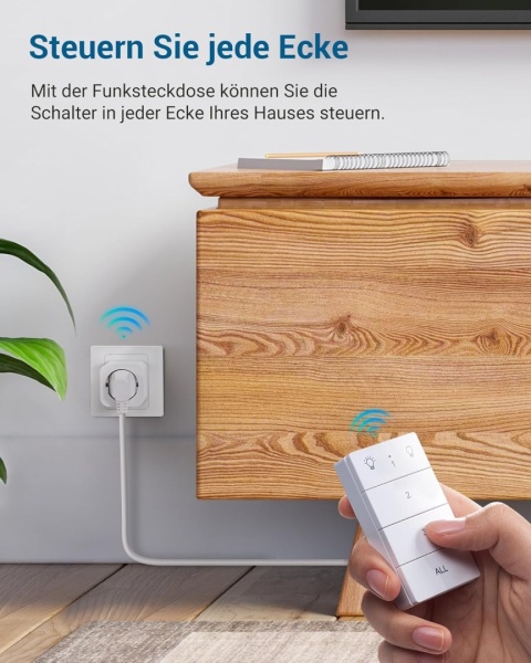 DEWENWILS Gniazda radiowe z pilotem zdalnego sterowania, 16 A, 3680 W