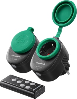 DEWENWILS Gniazda radiowe z pilotem zdalnego sterowania, zewnętrzne, 16 A, 3680 W, IP44