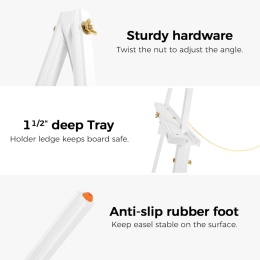 Drewniana Sztaluga VISWIN 160 cm składana zestaw 3 sztuki