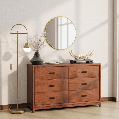 BEAUTYPEAK Okrągłe lustro ścienne 50 cm z aluminiową ramą