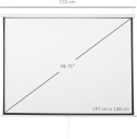 EKRAN PROJEKCYJNY RZUTNIKA 100" 200x150 cm