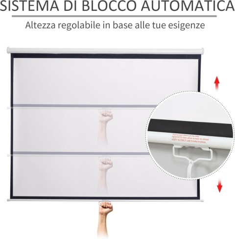 EKRAN PROJEKCYJNY RZUTNIKA 100" 200x150 cm