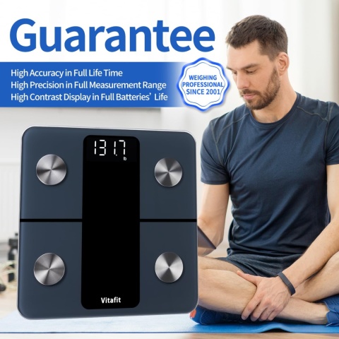 ELEKTRONICZNA WAGA ŁAZIENKOWA INTELIGENTNA BLUETOOTH APLIKACJA PARAMETRÓW