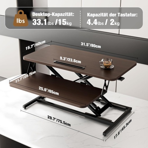 ERGOMAKER biurko stojące z regulacją wysokości 80 x40 x52 X1