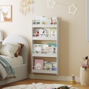 Haus Projekt Biały regał na książki z drewna 57 szer. x 112 wys. cm