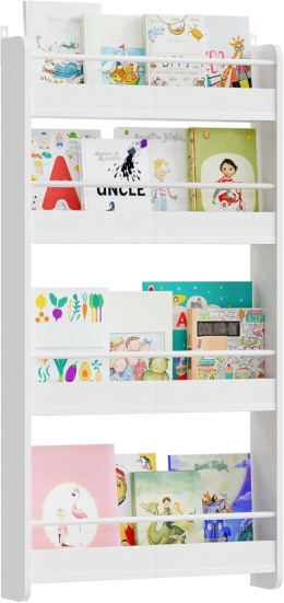 Haus Projekt Biały regał na książki z drewna 57 szer. x 112 wys. cm