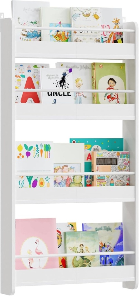 Haus Projekt Biały regał na książki z drewna 57 szer. x 112 wys. cm