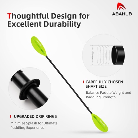 Jednoczęściowe wiosło kajakowe 230 cm Abahub