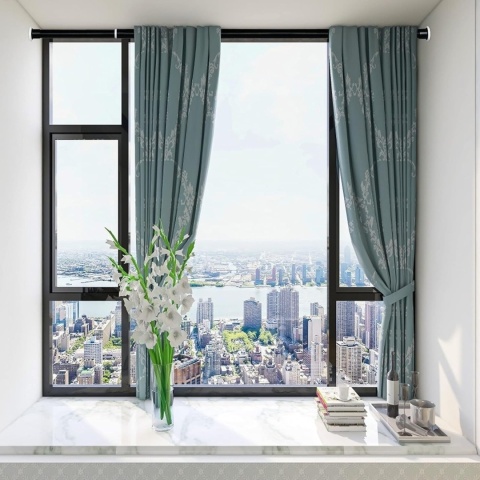 Karnisz, wysuwany drążek teleskopowy, bardzo gruby czarny 310-360 cm