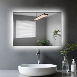 Lustro łazienkowe ze światłem LED 45 x 65 cm, z podświetleniem