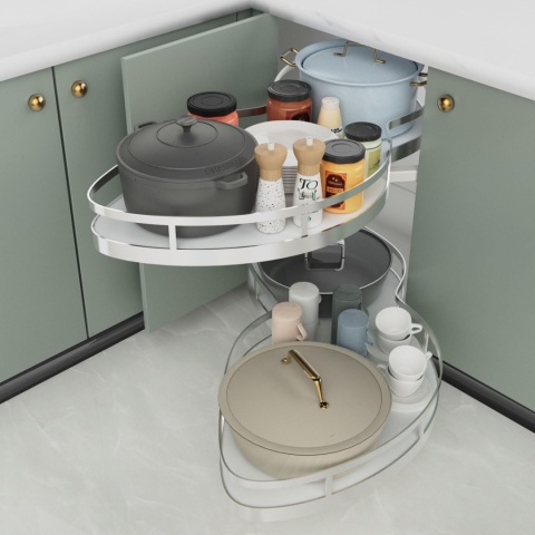 MAGIC CORNER KOSZ WYSUWANY CARGO NAROŻNY PRAWY NERKA HAMULEC DOCIĄG 800 mm