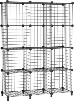 ORGANIZER PÓŁKA MODUŁOWA SZAFKA 12 SZEŚCIANÓW REGAŁ CZARNY AWTATOS R15