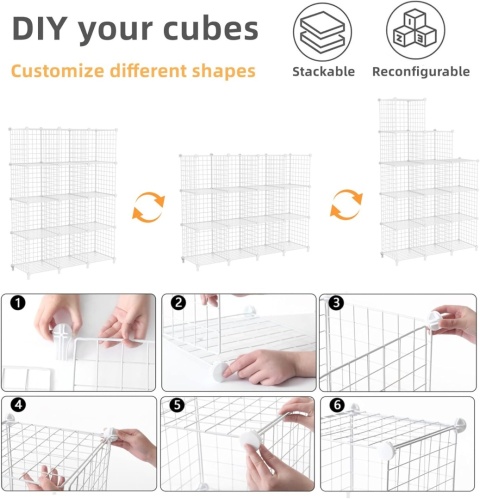 ORGANIZER PÓŁKA MODUŁOWA SZAFKA 12 SZEŚCIANÓW REGAŁ AWTATOS R15