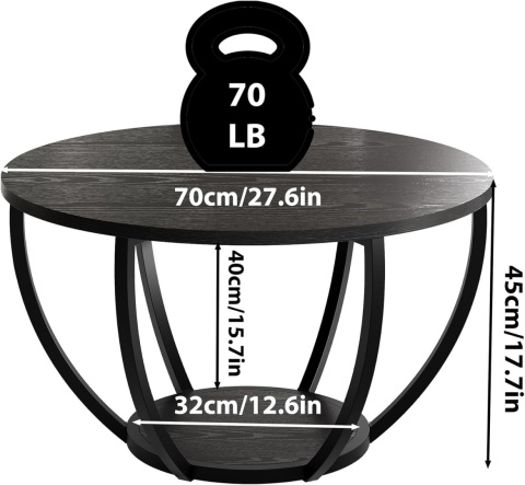 Ława Stolik do salonu loft industrialny rustykalny Stolik kawowy z PÓŁKĄ
