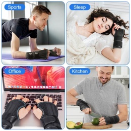 Orteza nadgarstka rozmiar L/XL prawa z 3 metalowymi szynami