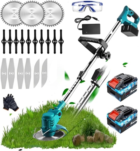 Podkaszarka elektryczna z 2 akumulatorami 4,0 Ah zestaw xxl