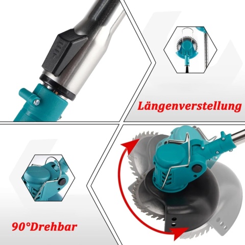 Podkaszarka elektryczna z 2 akumulatorami 4,0 Ah zestaw xxl