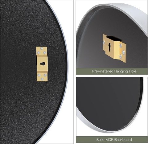 Produkt bez nazwDripex Okrągłe Lustro Ścienne 50 cm aluminiowa rama