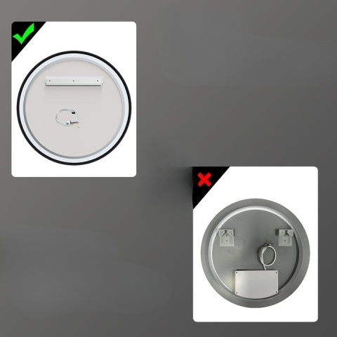 Lustro Łazienkowe GIMBELEN Z Oświetleniem LED Okrągłe Funkcja Pamięci 50 Cm