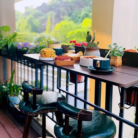 STOLIK BALKONOWY SKŁADANY NA BALKON TARAS BALUSTRADĘ WISZĄCY REGULOWANY