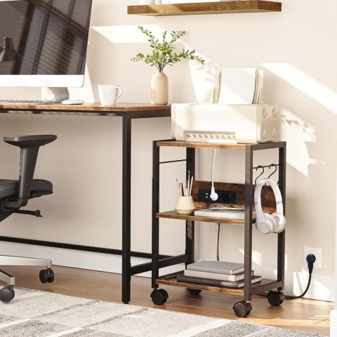 Stół z rolkami, 28 x 42 x 60 cm, 3-stopniowy ze stacją ładującą loft