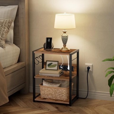 Stół z rolkami, 28 x 42 x 60 cm, 3-stopniowy ze stacją ładującą loft