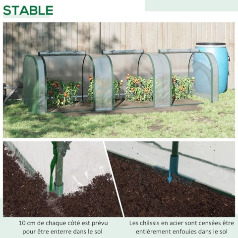 Szklarnia Ogrodowa Foliowa Outsunny, Tunel foliowy z Drzwiami