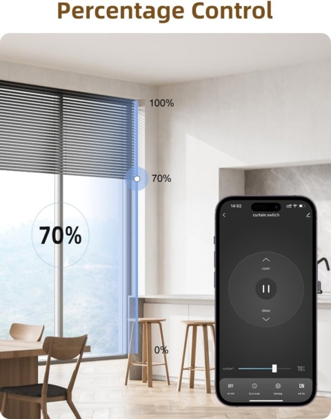 Wlan przełącznik rolety 6,1 generacji, inteligentne sterowanie głosem