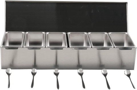 6 pojemnikow x 460 ml, pojemnik na przyprawy, żywność stal nierdzewna