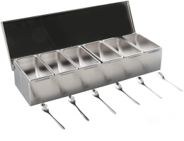 6 pojemnikow x 460 ml, pojemnik na przyprawy, żywność stal nierdzewna