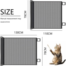 Bramka ochronna na schody wysuwana 110 x 78 cm