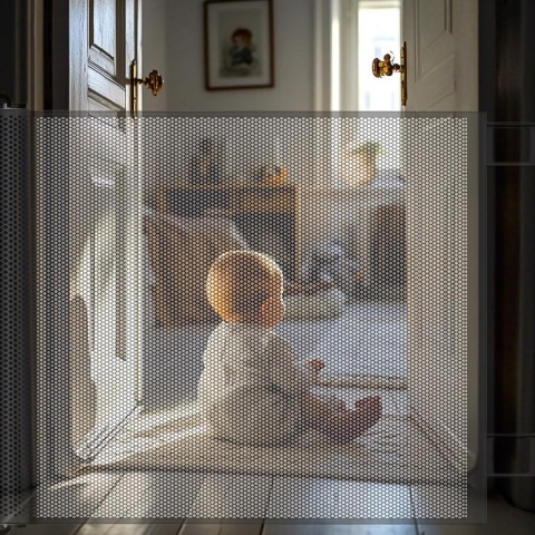 Bramka ochronna na schody wysuwana 110 x 78 cm