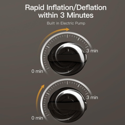 CHILLSUN 190 x 100 x 46cm, materac dmuchany z elektryczną pompką