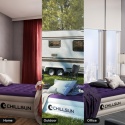CHILLSUN materac dmuchany z elektryczną pompką 203 x 152 x 40 cm