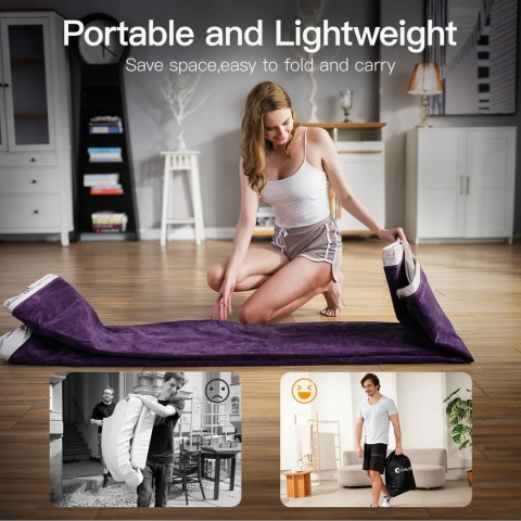 CHILLSUN materac dmuchany z elektryczną pompką 203 x 152 x 40 cm