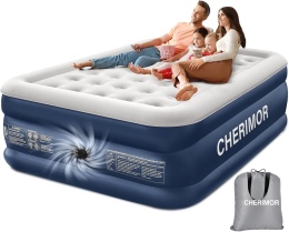 Materac dmuchany z elektryczną pompką 203 x 152 x 46 cm