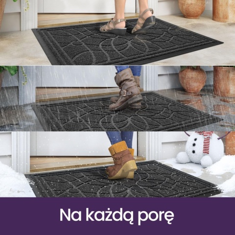 DEXI Wycieraczka do drzwi wejściowych, 90 x 150 cm, antypoślizgowa