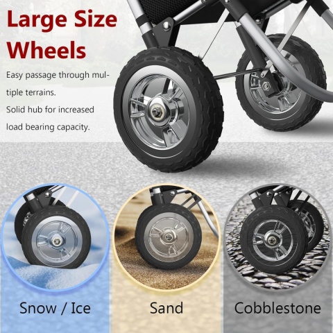 DROMEZ Wózek na zakupy, duże koła, wózek na zakupy, składany, 50 l