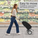 DROMEZ Wózek na zakupy, duże koła, wózek na zakupy, składany, 50 l