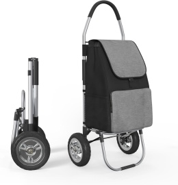 DROMEZ Wózek na zakupy, duże koła, wózek na zakupy, składany, 50 l