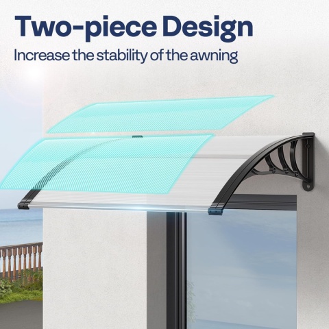 Daszek Nad Drzwi Wejściowe Zadaszenie 300x100 Poliwęglan Alu UV Markiza