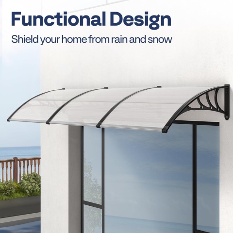 Daszek Nad Drzwi Wejściowe Zadaszenie 300x100 Poliwęglan Alu UV Markiza